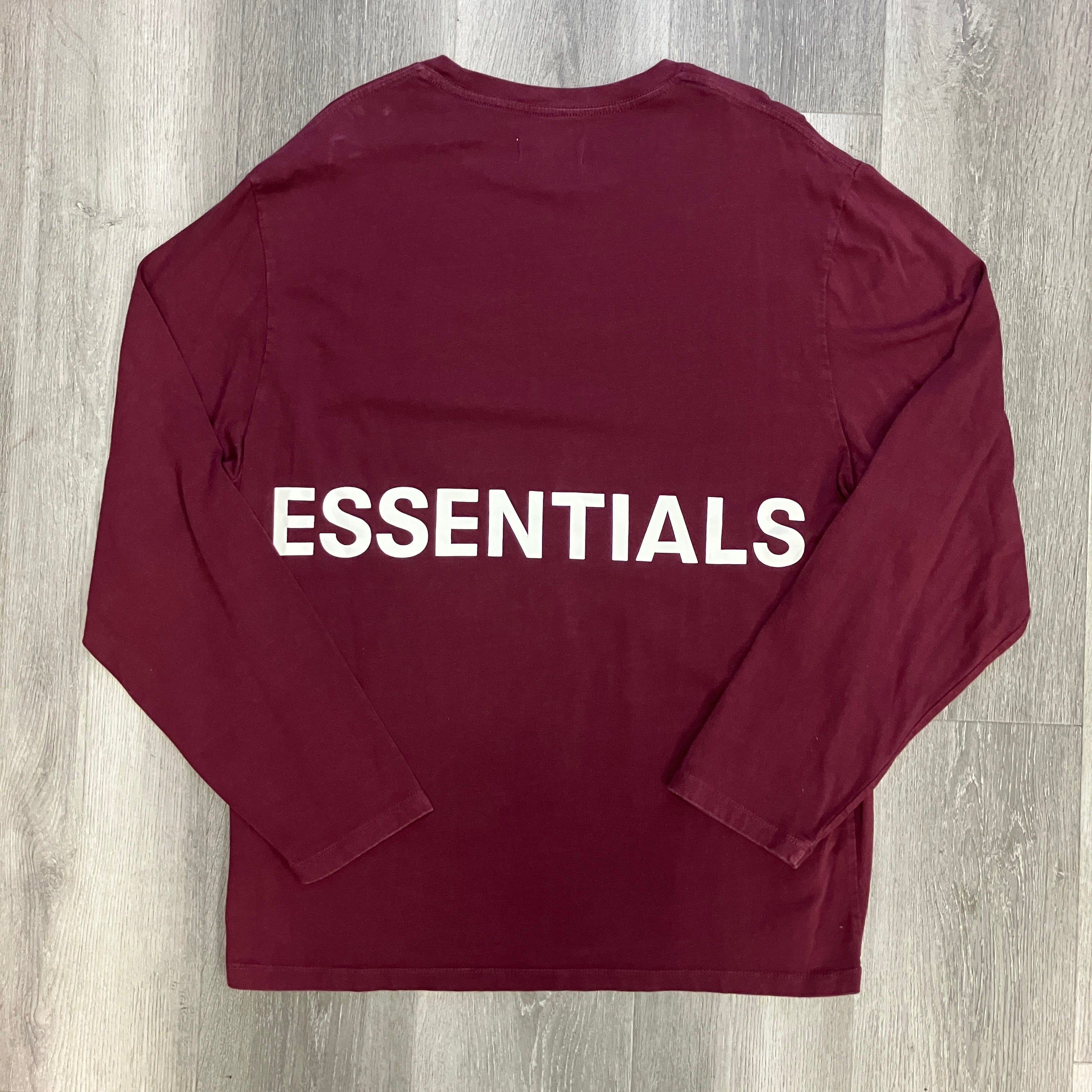 Fear of God Essentials Long Sleeve Tee Burgundy
