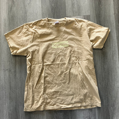 Supreme Tonal Box Logo Tee Khaki