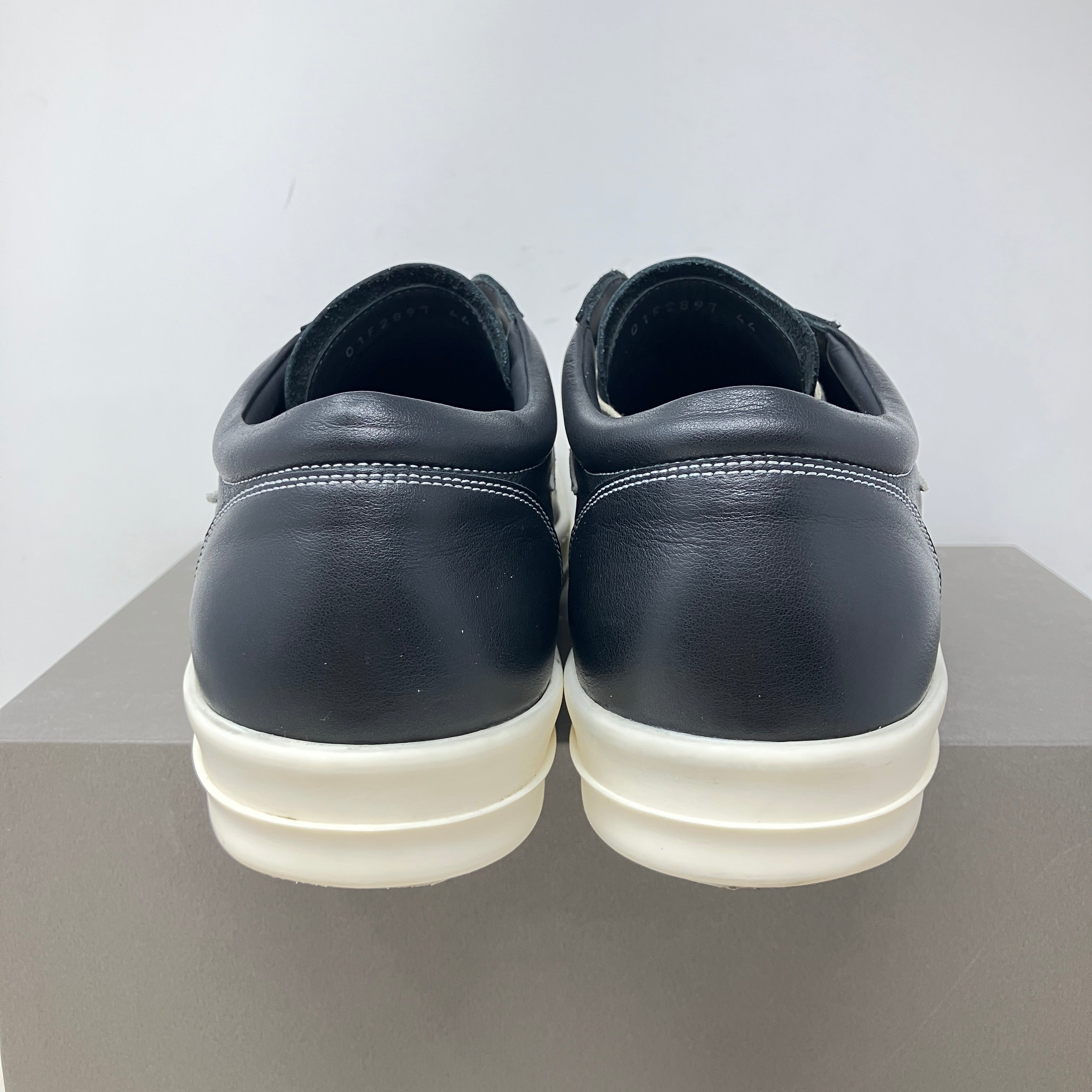 Rick Owens Vintage Leather Sneaker Black Milk