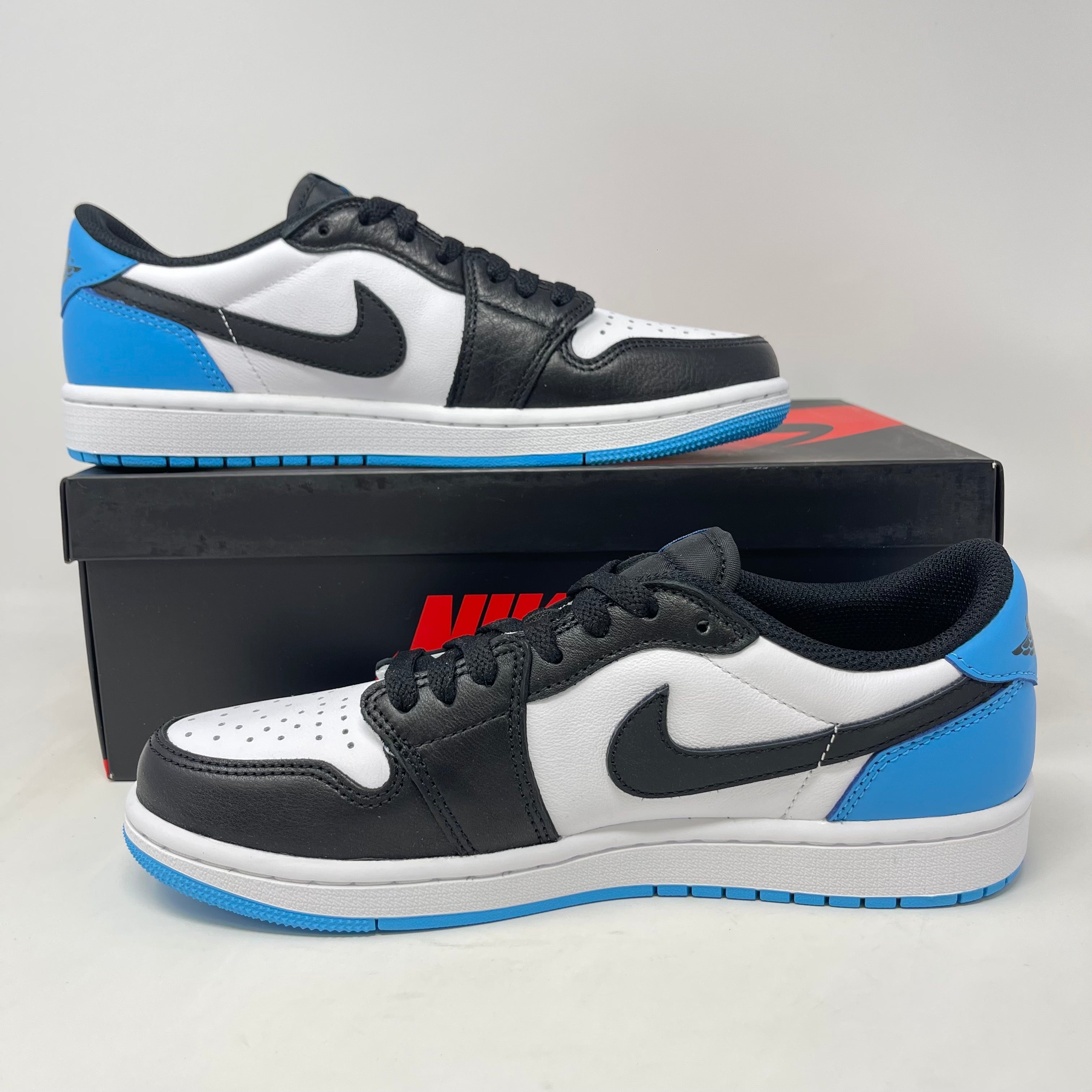 Jordan 1 Retro Low OG Black Dark Powder Blue (GS)
