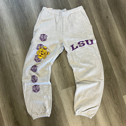 Travis Scott x Mitchell & Ness LSU Tigers Classic Sweatpants Heather Gray