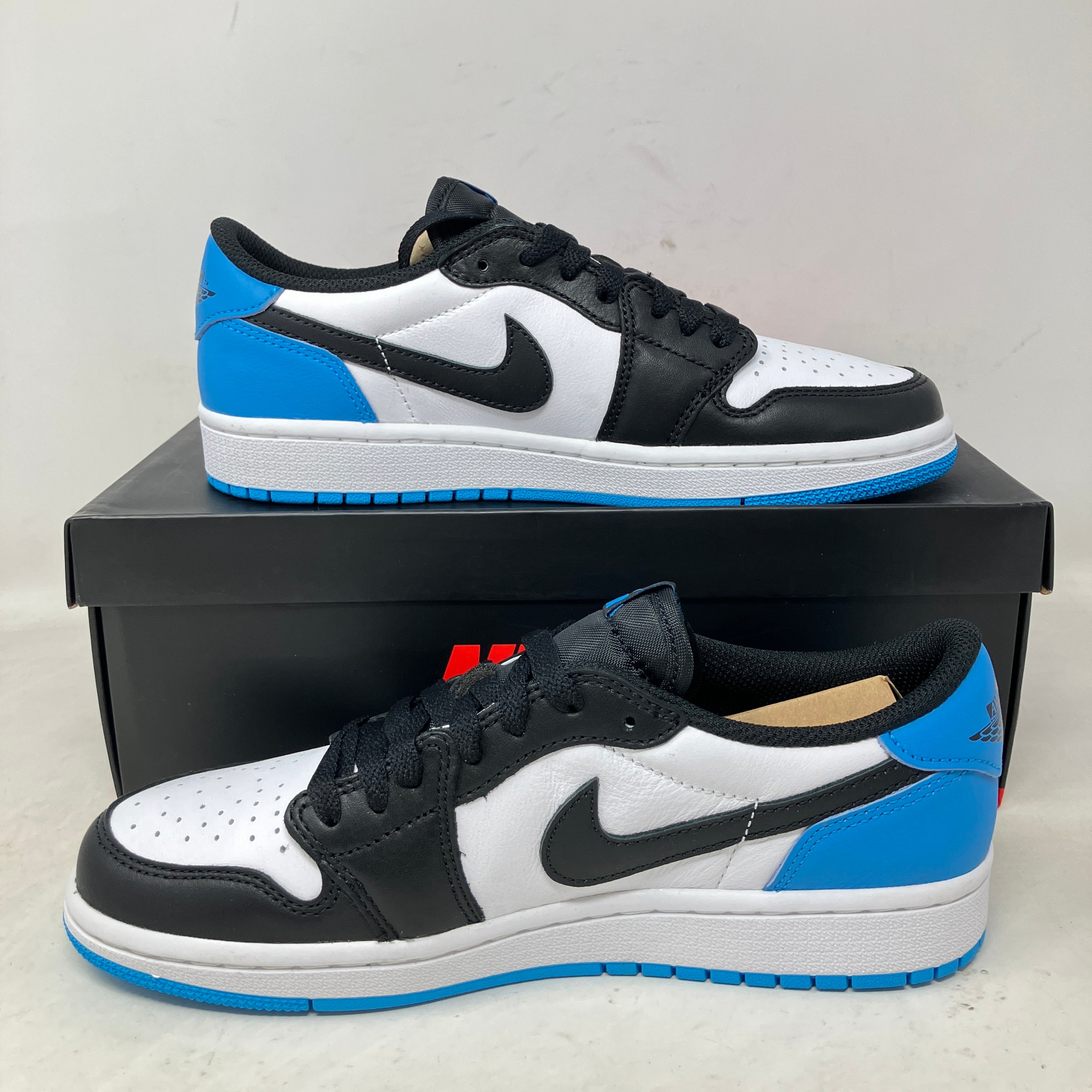 Jordan 1 Retro Low OG Black Dark Powder Blue (Women's)