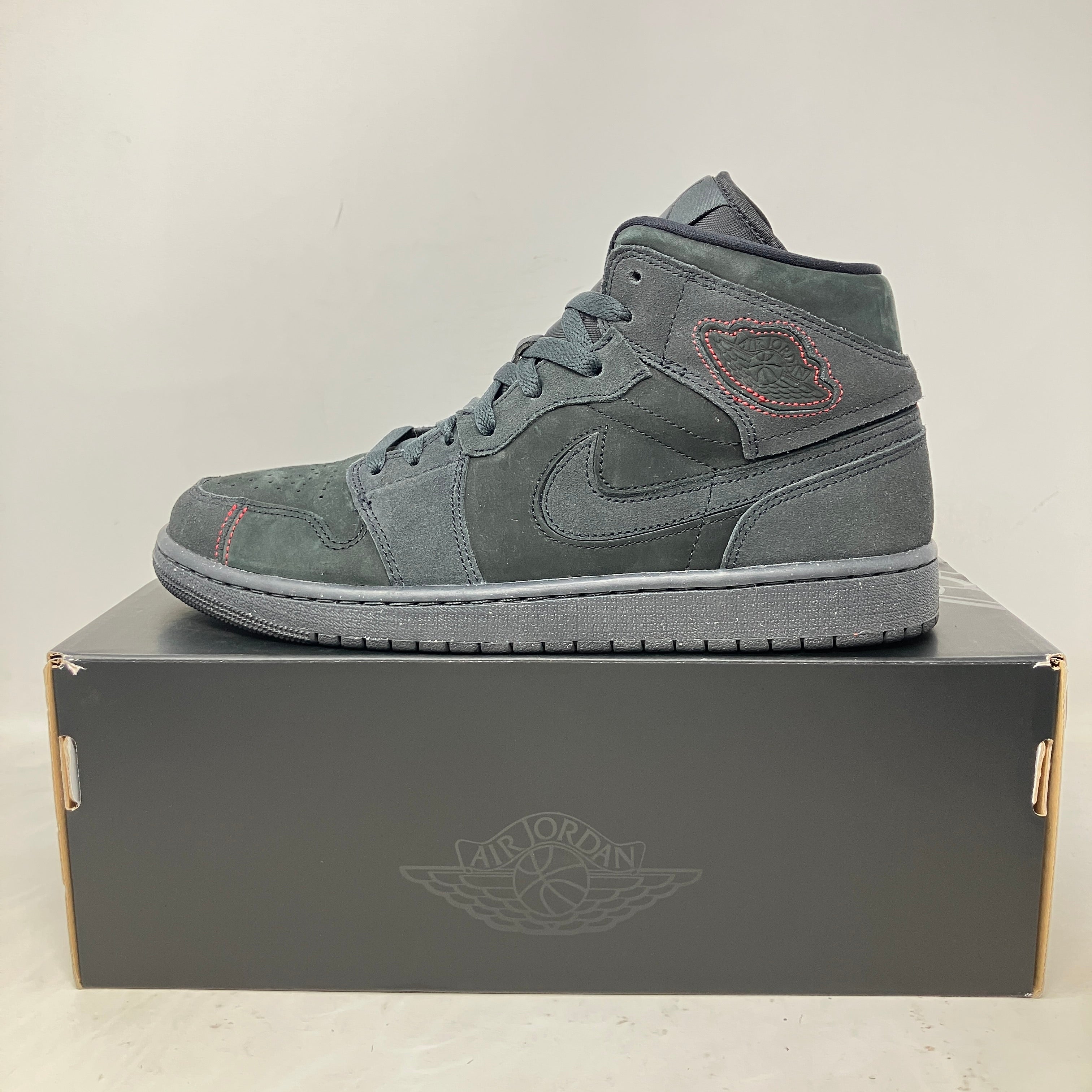 Jordan 1 Mid SE Craft Dark Smoke Red