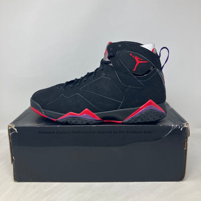 Jordan 7 Retro Raptors 2012 sneakers brand new on black box with red and purple accents