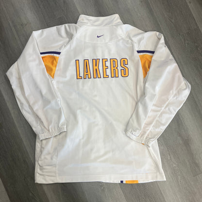 Vintage 2000s Los Angeles Lakers Nike Warm Up Jacket White