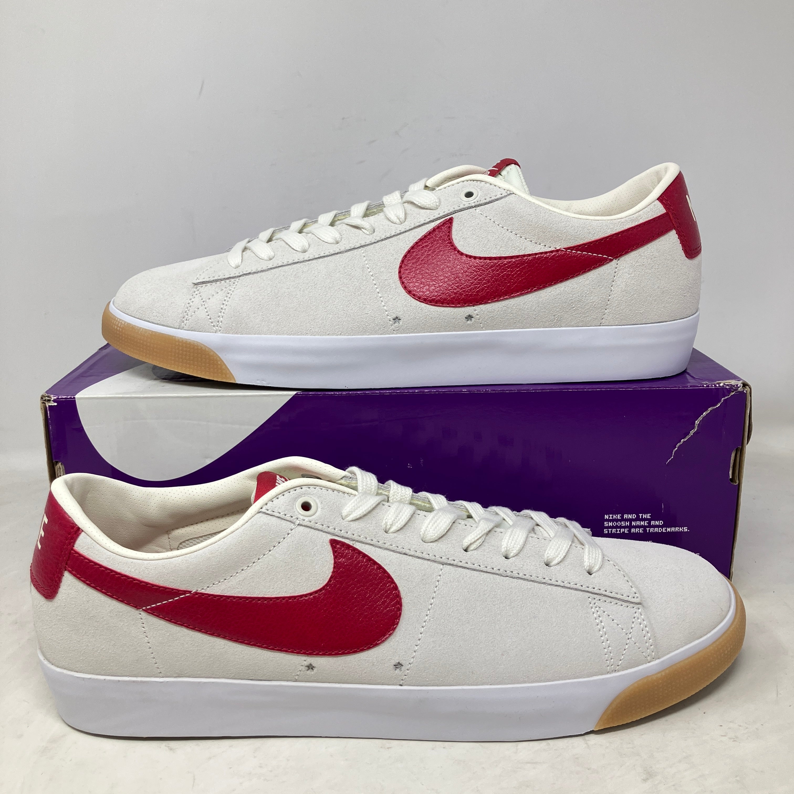 Nike SB Blazer Low GT Sail Cardinal Red
