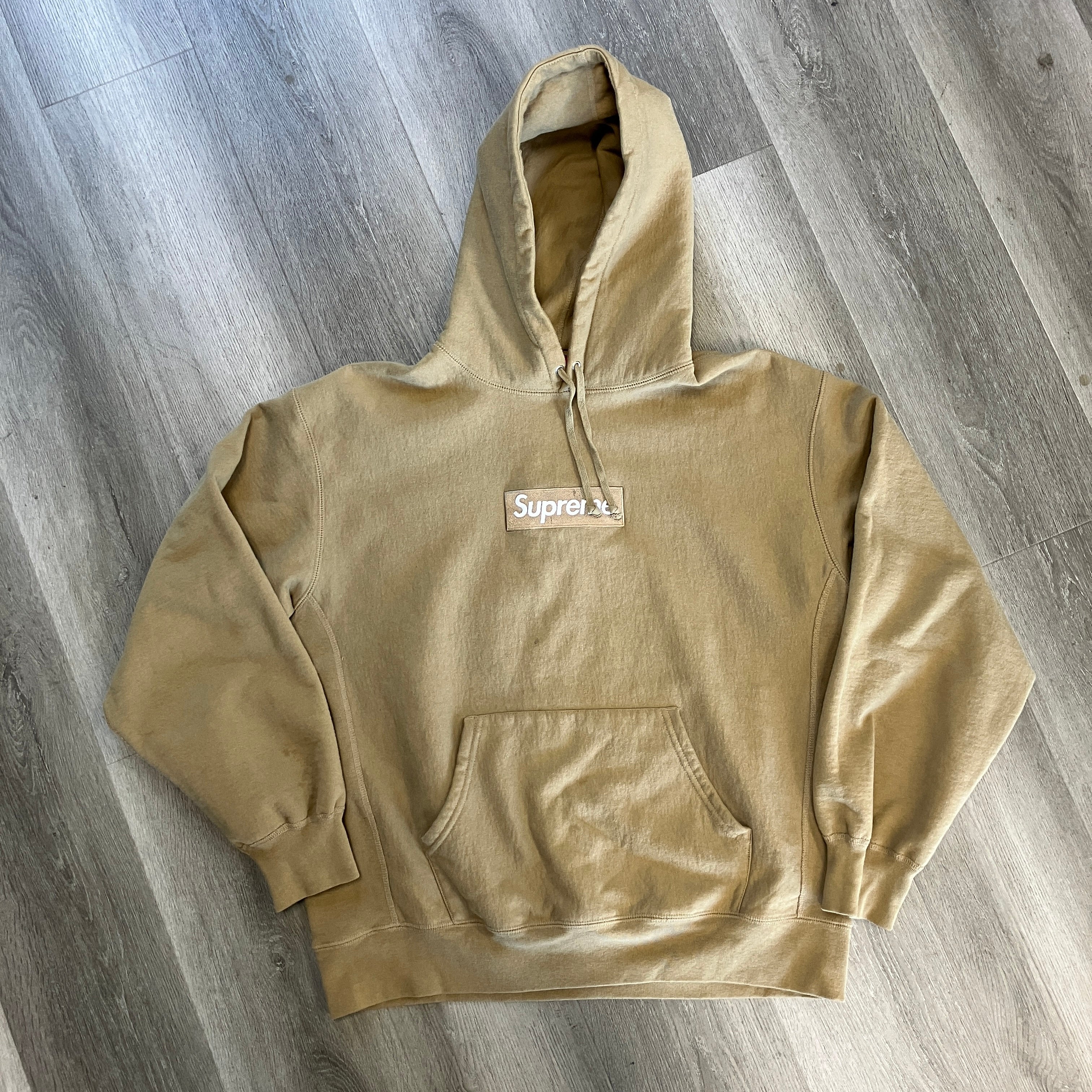 Supreme Box Logo Hooded Sweatshirt (FW23) Dark Sand
