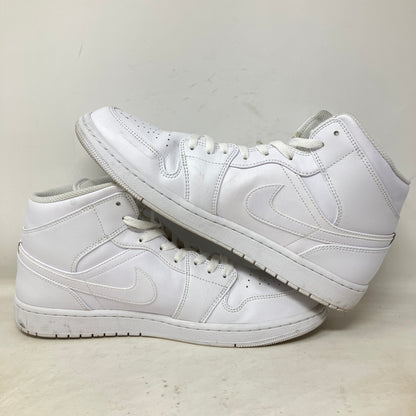 Jordan 1 Mid Triple White