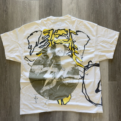 Travis Scott Cactus Jack + Kaws For Fragment Tee Aged Yellow