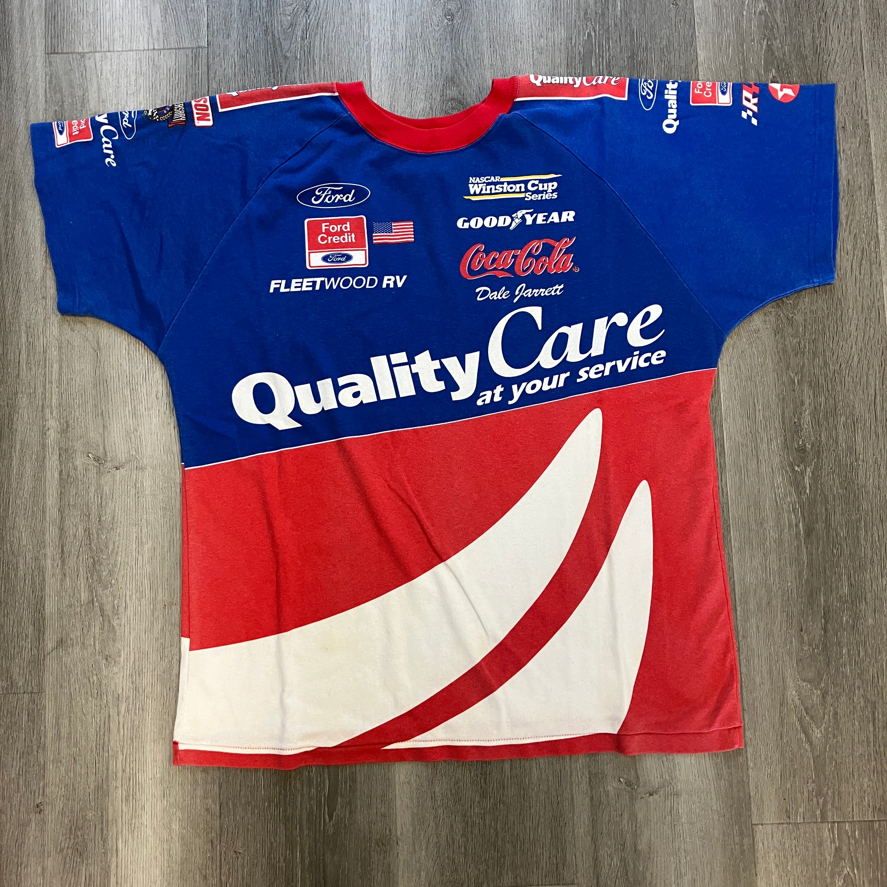 Vintage 90s Nascar Dale Jarret AOP T Shirt