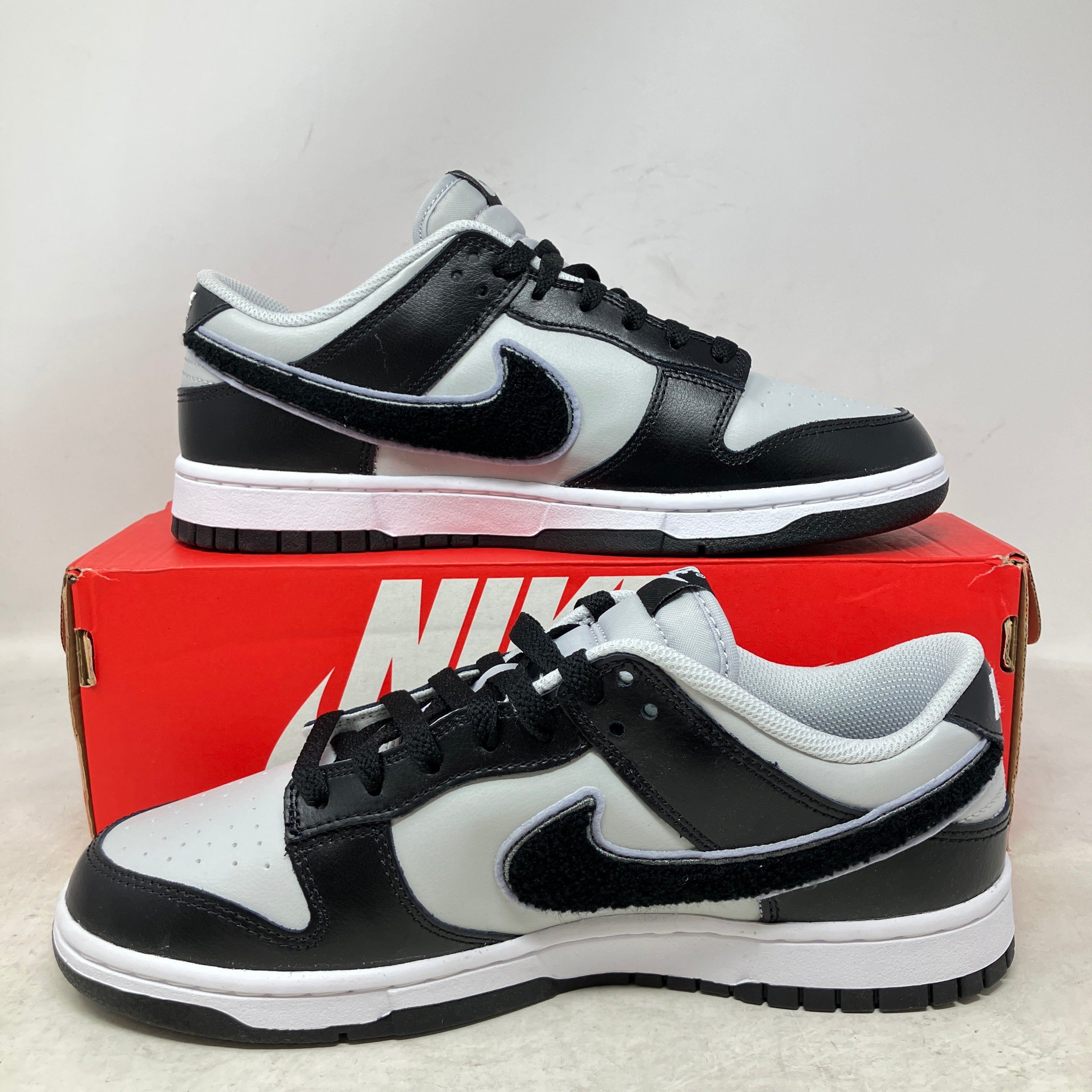 Nike Dunk Low Chenille Swoosh Black Grey
