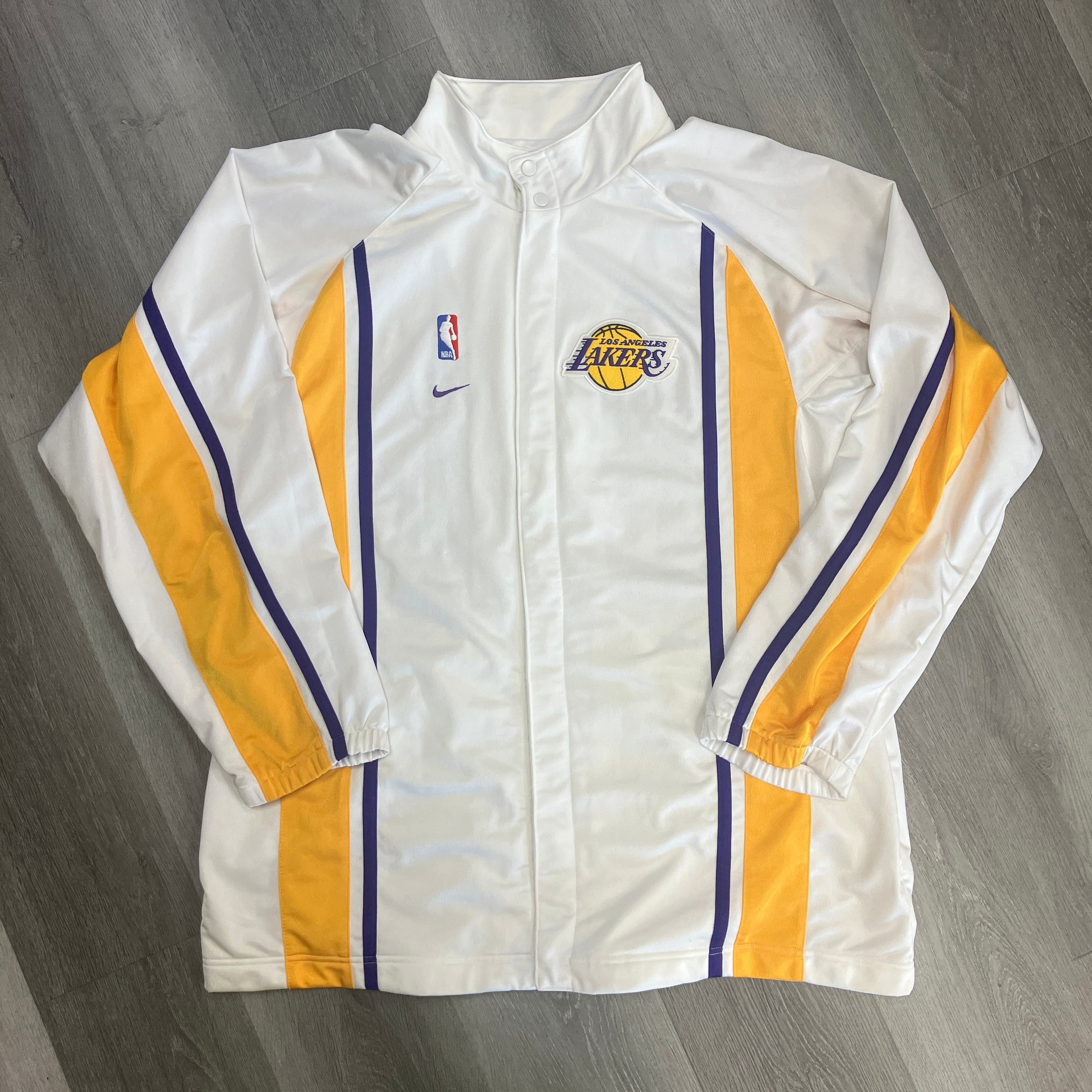 Vintage 2000s Los Angeles Lakers Nike Warm Up Jacket White