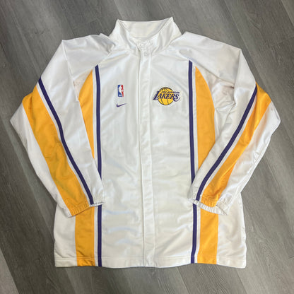 Vintage 2000s Los Angeles Lakers Nike Warm Up Jacket White