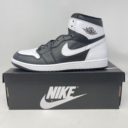 Jordan 1 Retro High OG Black White sneakers on box, brand new condition.