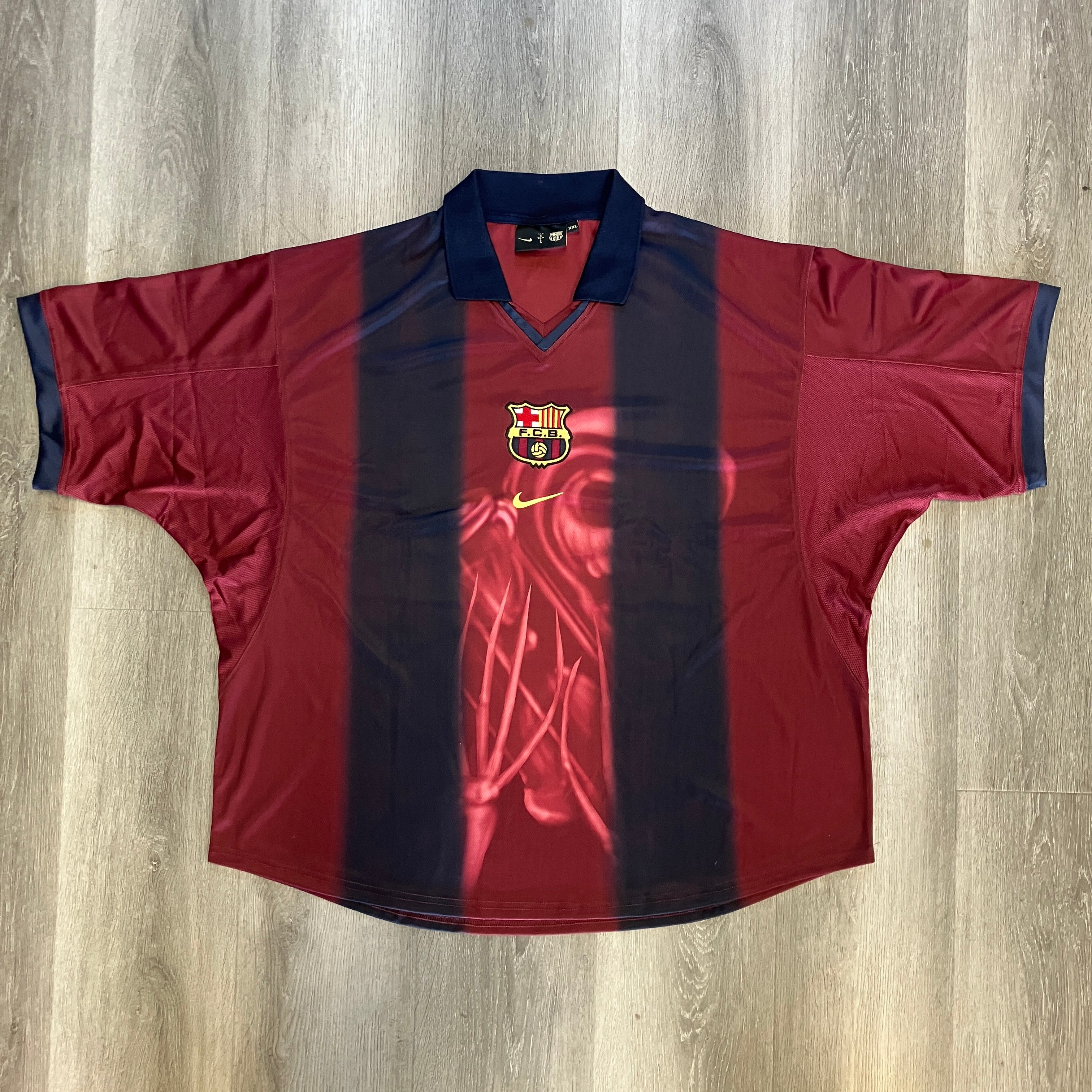 Travis Scott x Nike x FC Barcelona Retro 2000/01 Home Skeleton Jersey Multicolor