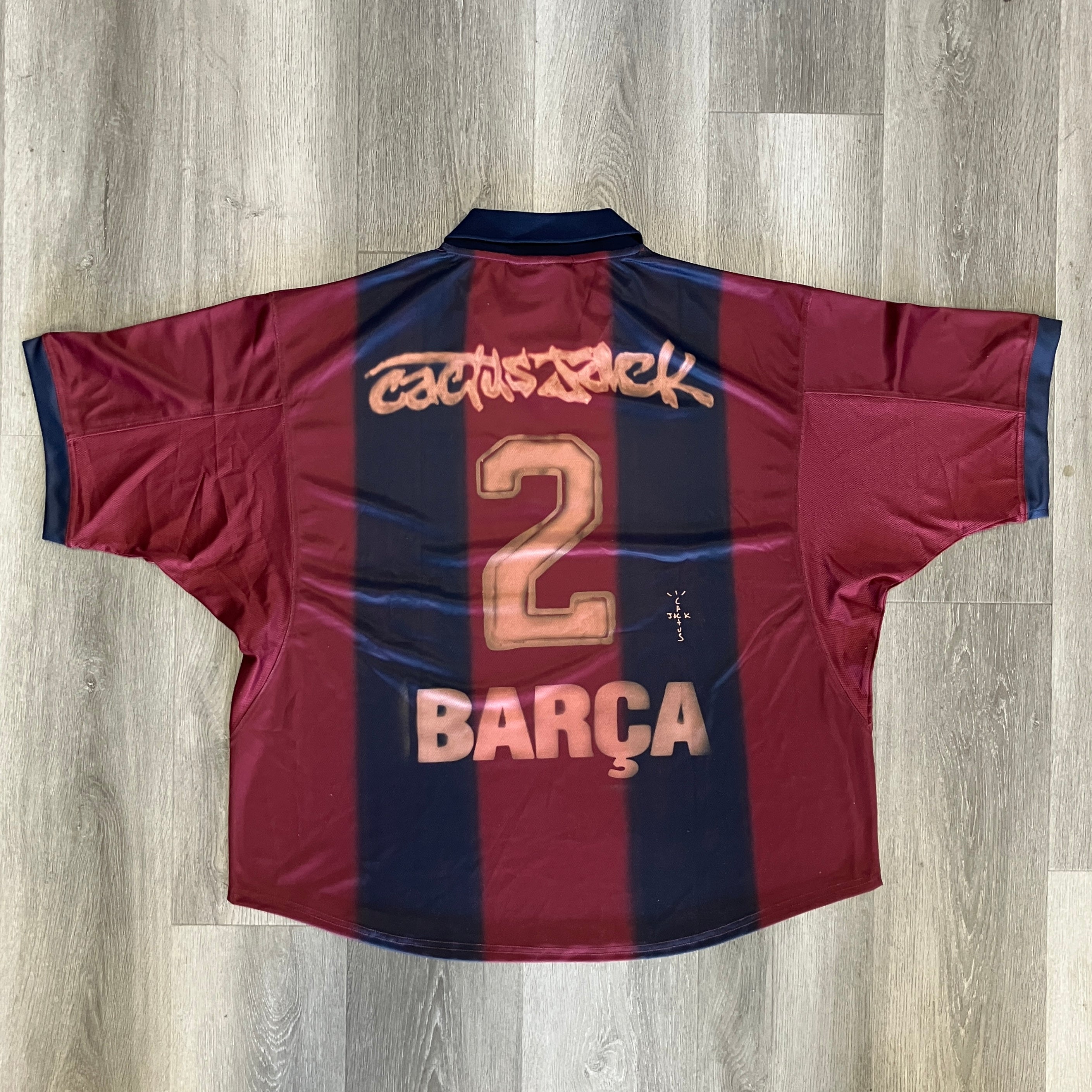 Travis Scott x Nike x FC Barcelona Retro 2000/01 Home Skeleton Jersey Multicolor