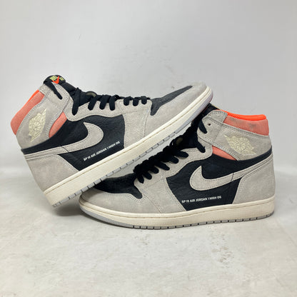 Jordan 1 Retro High Neutral Grey Hyper Crimson