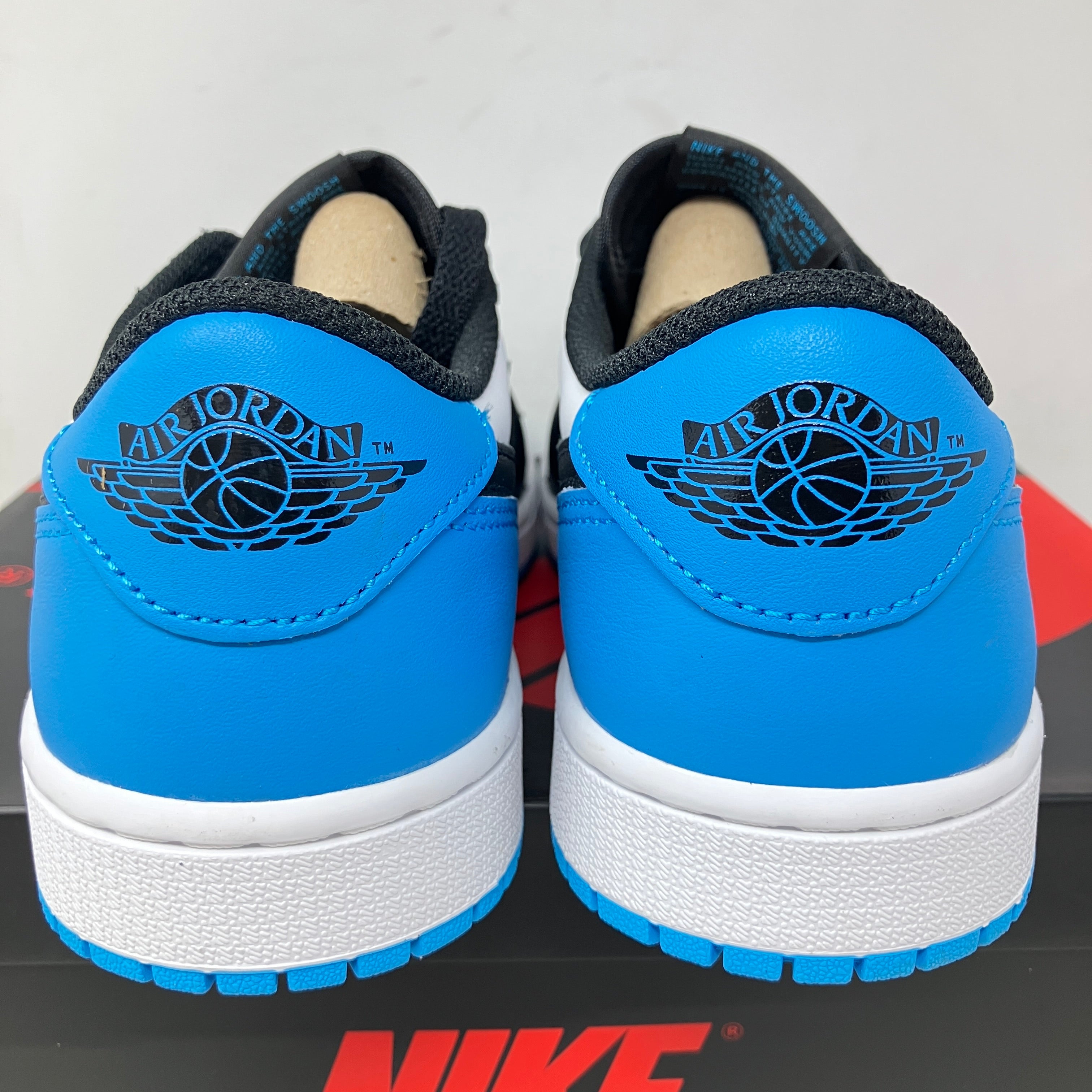 Jordan 1 Retro Low OG Black Dark Powder Blue (Women's)