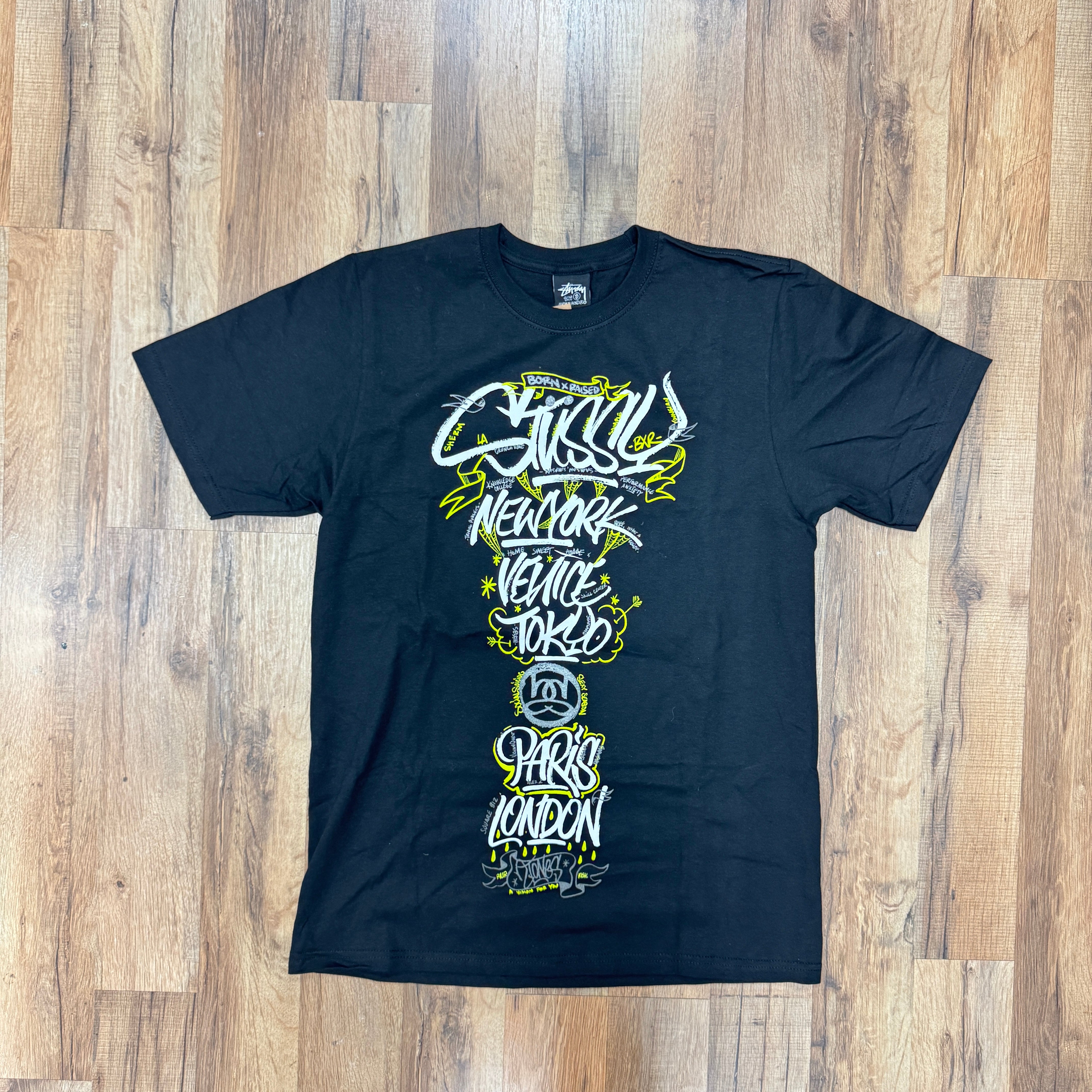 Stussy Born X Raised Handstyles Tee Black