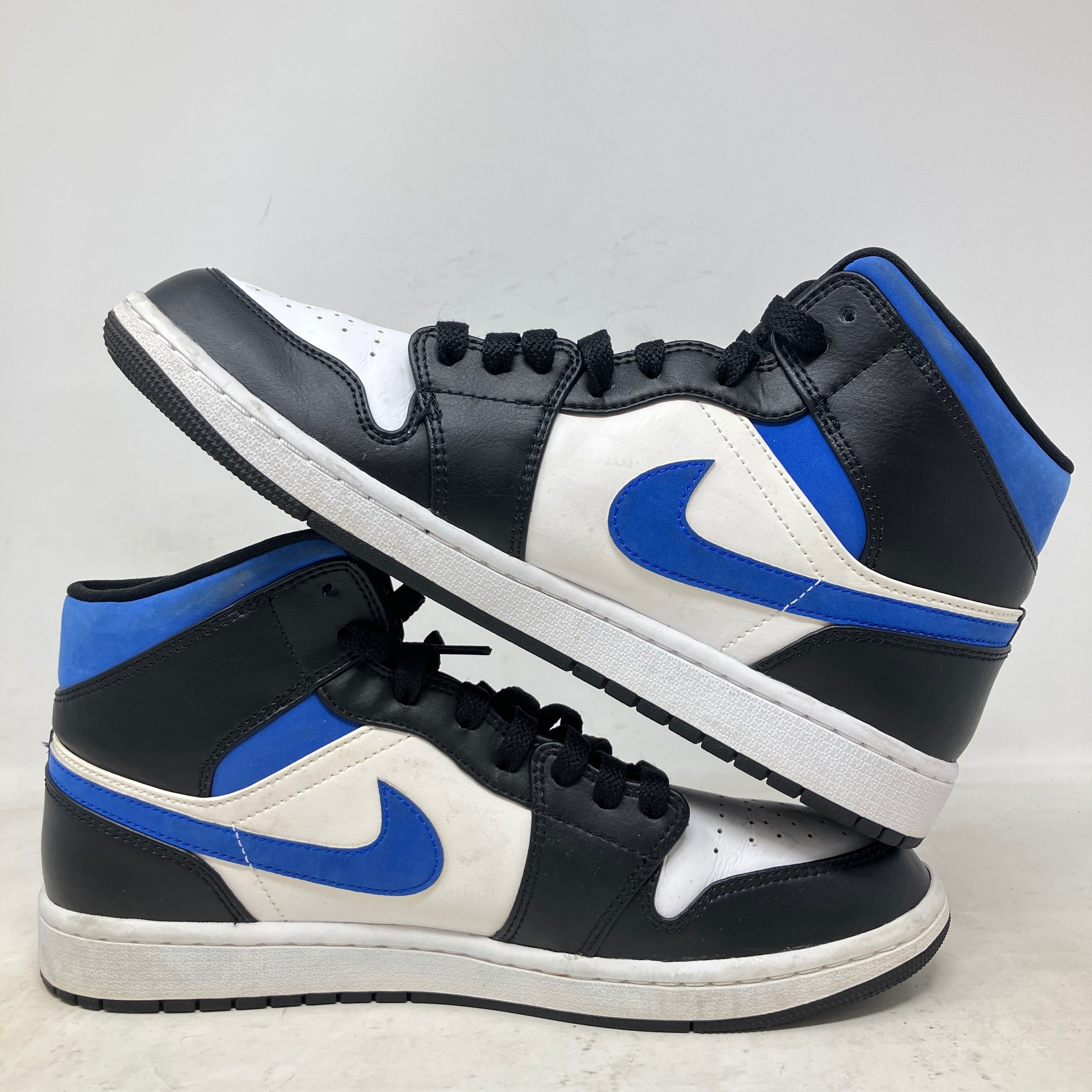 Jordan 1 Mid White Black Racer Blue