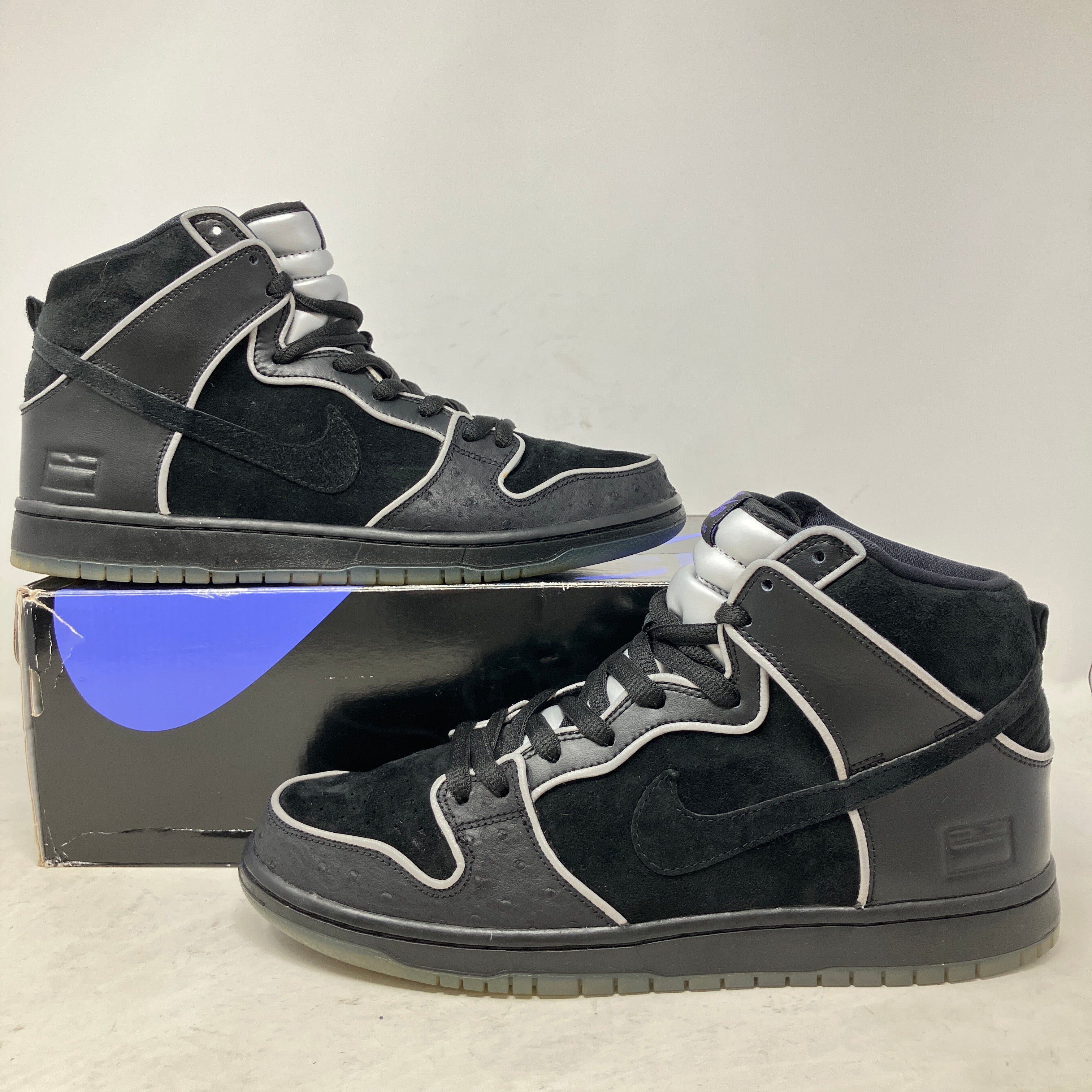 Nike SB Dunk High Black Purple Box