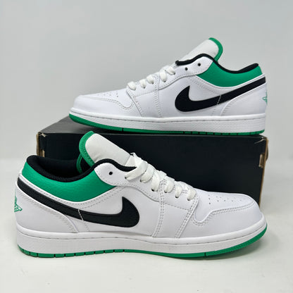 Jordan 1 Low White Lucky Green Black