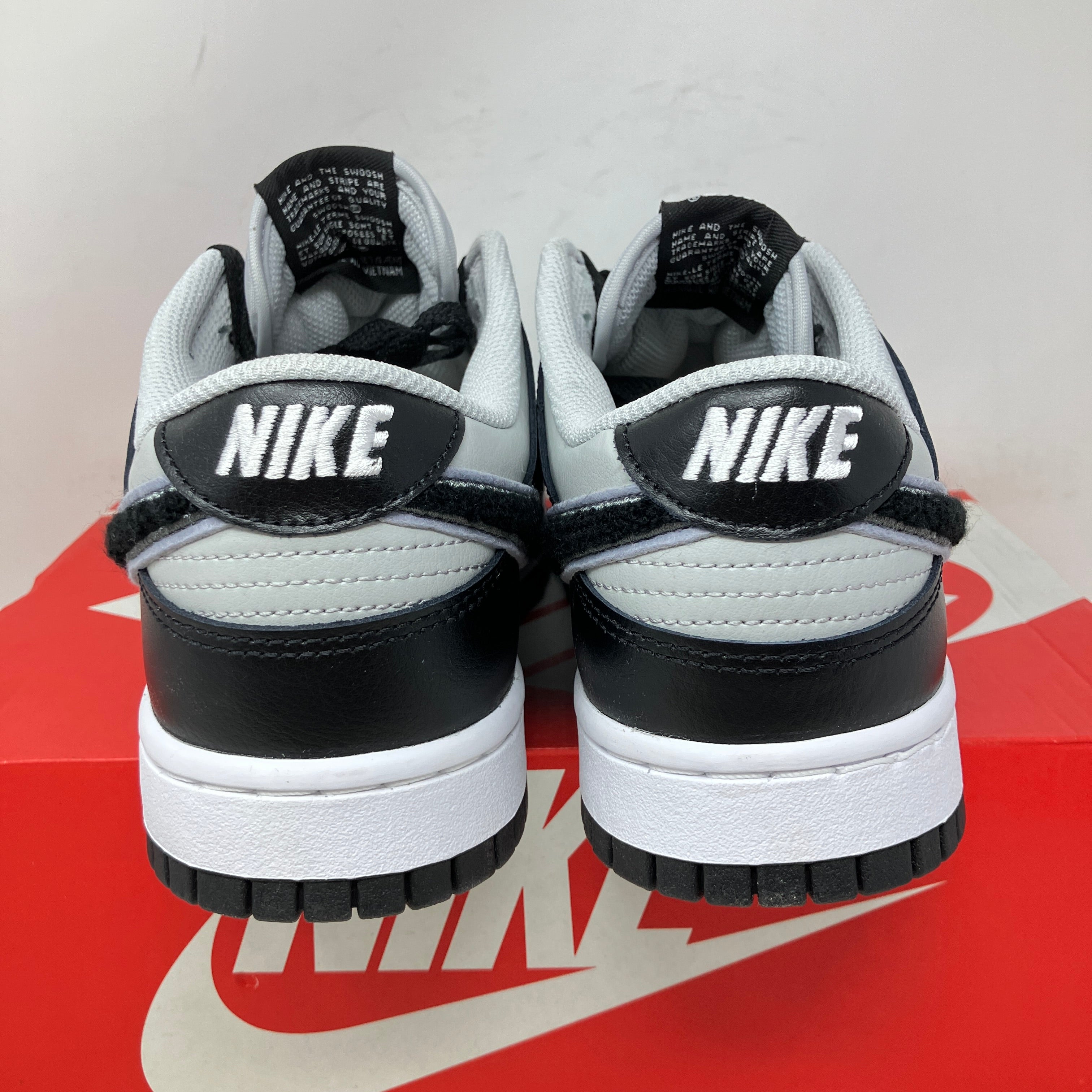 Nike Dunk Low Chenille Swoosh Black Grey