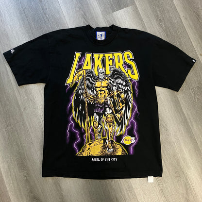 Warren Lotas Lakers Angel of the City Tee Black