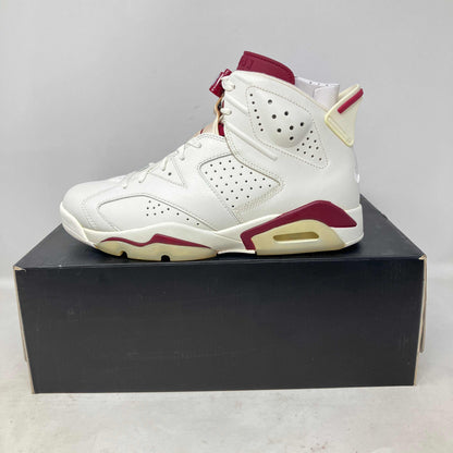 Jordan 6 Retro Maroon 2015 sneaker in brand new condition with accessories on black box