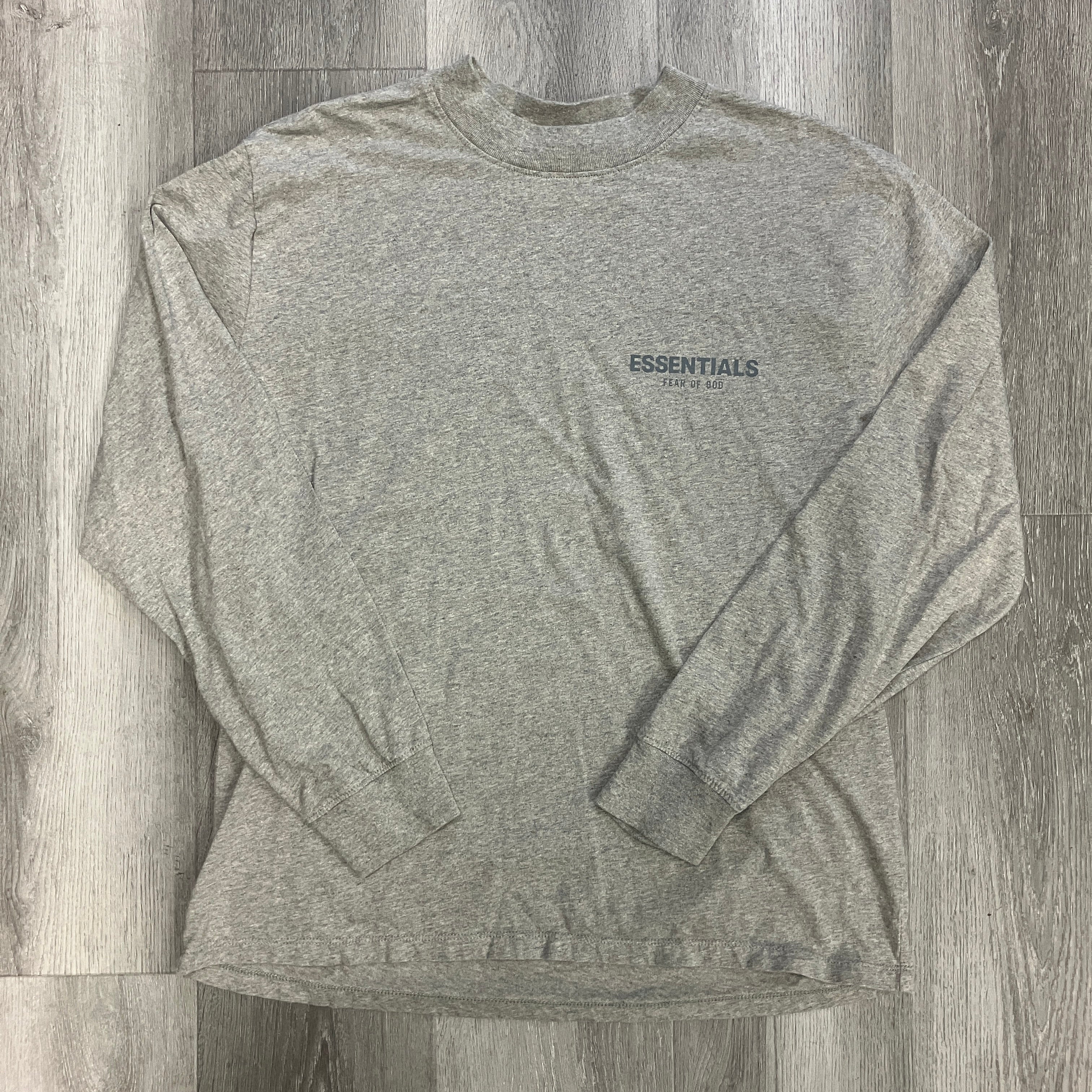 Fear of God Essentials Long Sleeve Tee Dark Heather Grey