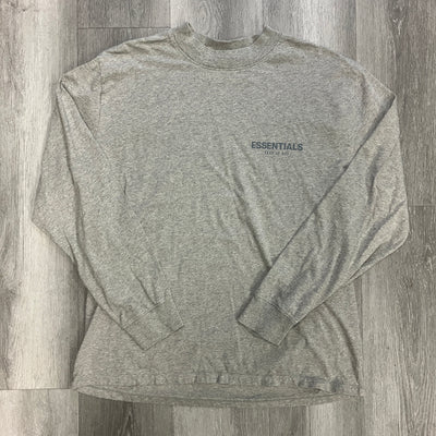 Fear of God Essentials Long Sleeve Tee Dark Heather Grey