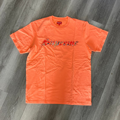 Supreme Floral Appliqu S/S Top Coral