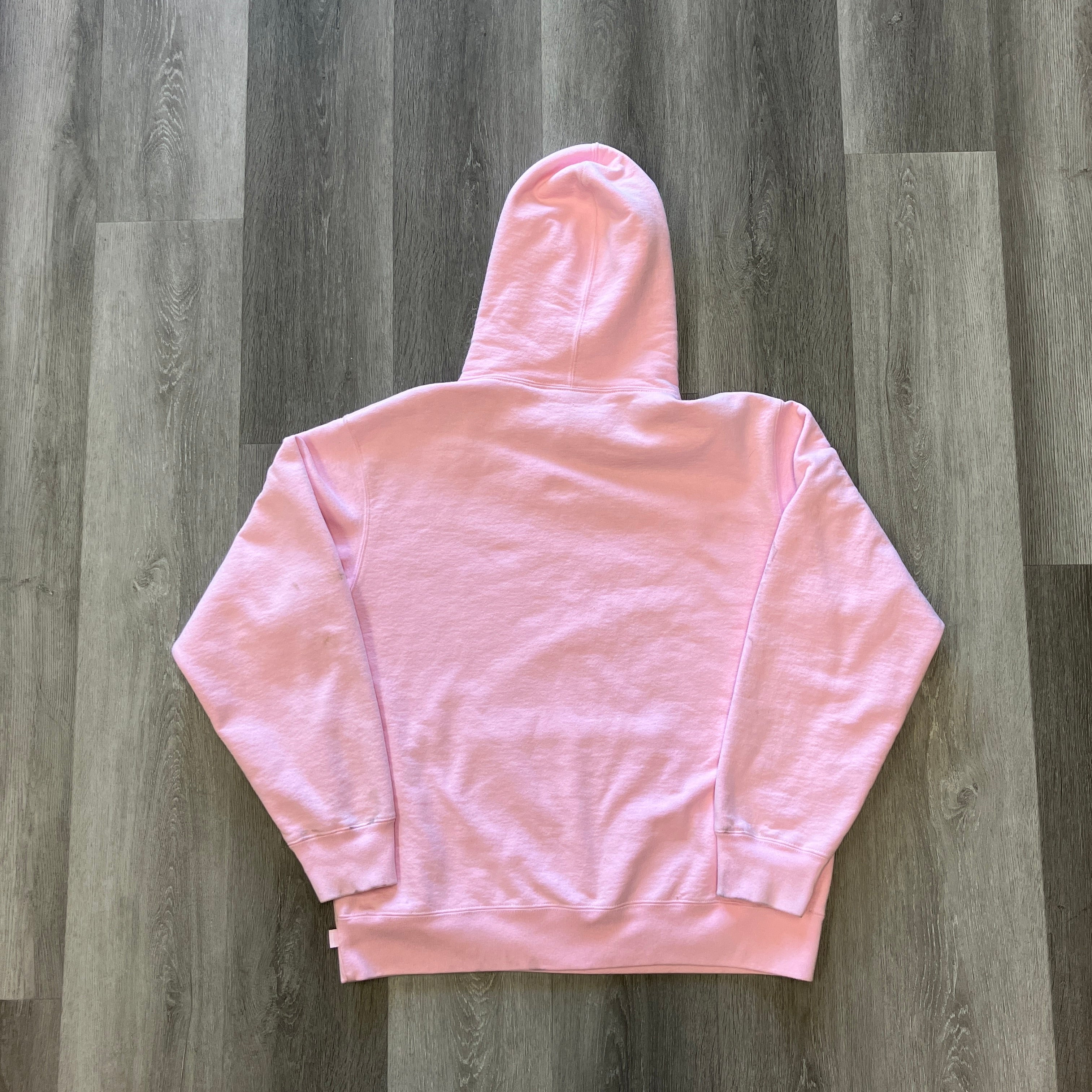 Supreme Burberry Box Logo Hooded Sweatshirt Light Pink
