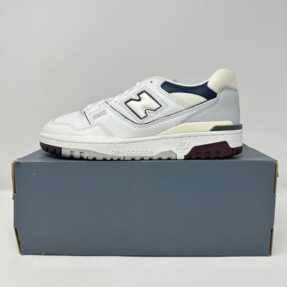 New Balance 550 White Natural Indigo Burgundy