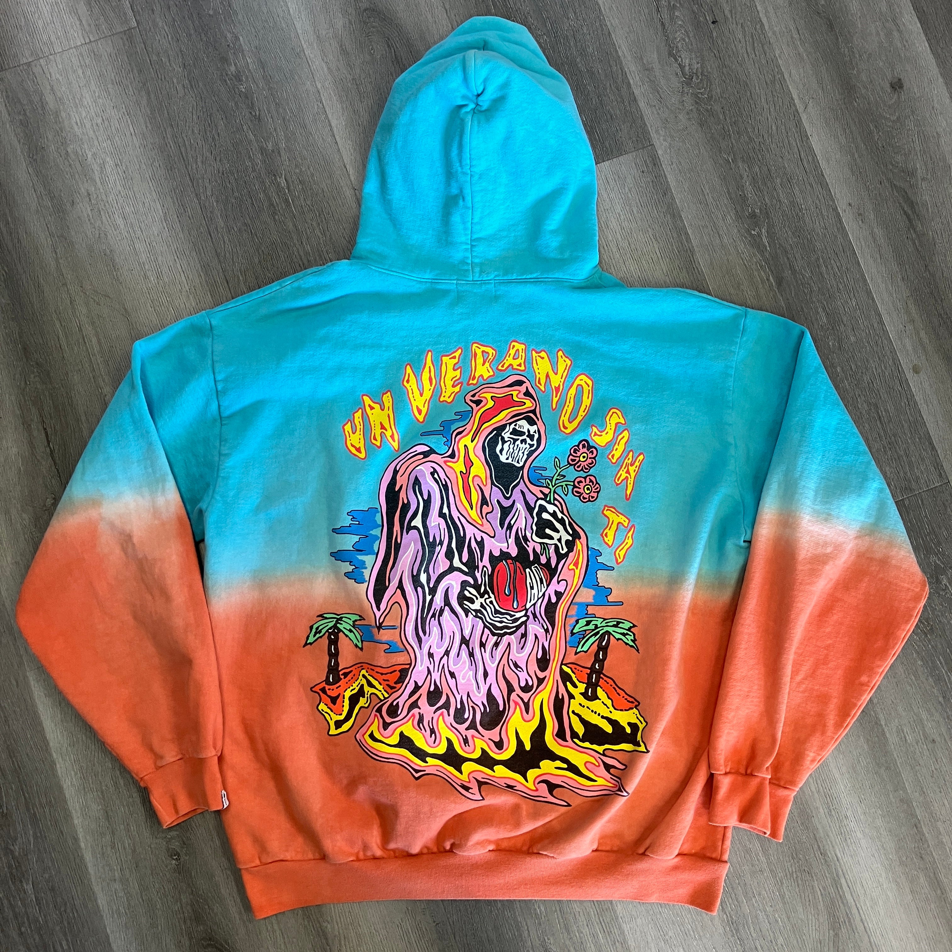 Warren Lotas Bad Bunny Un Verano Sin Ti Ombre Hoodie Blue