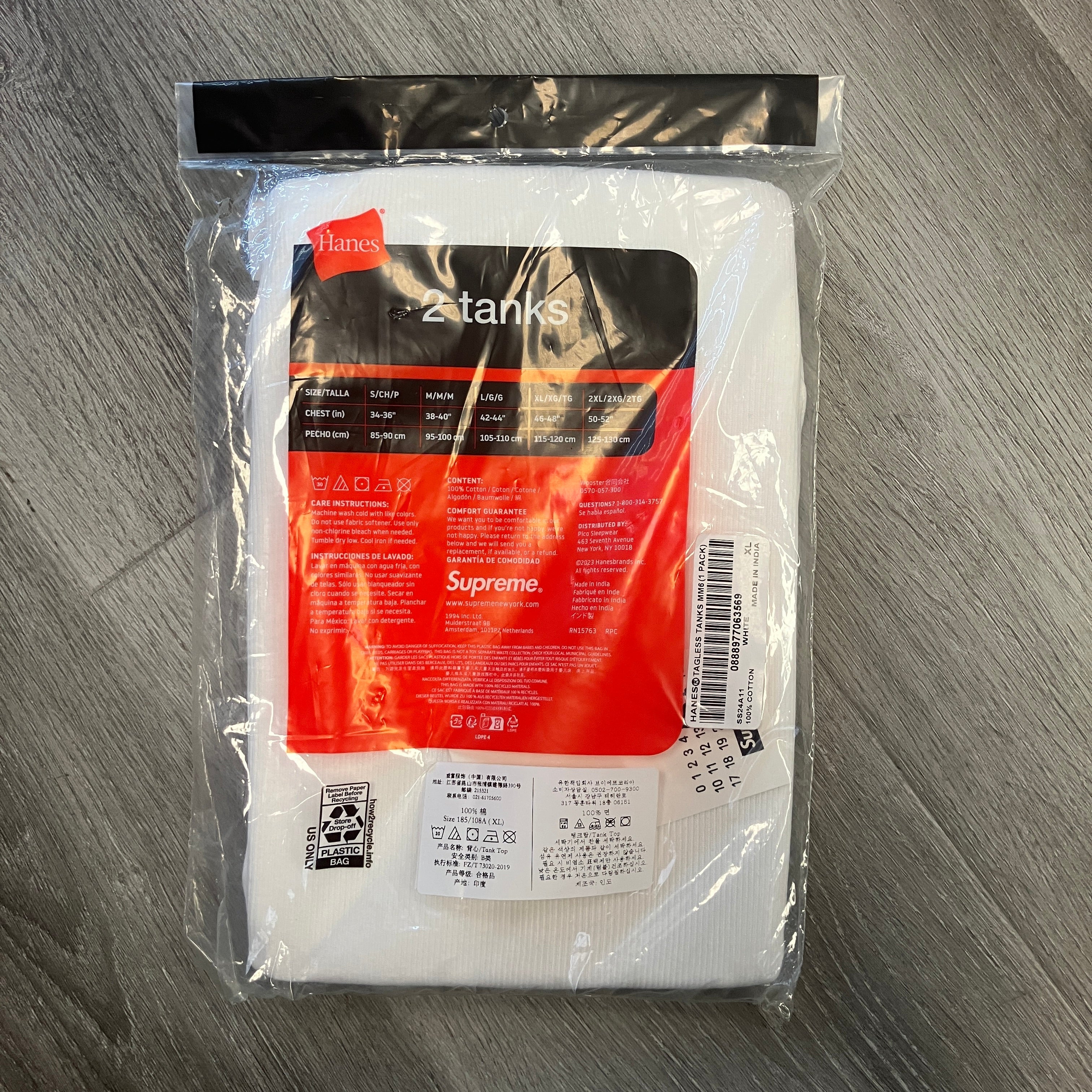 Supreme MM6 Maison Margiela Hanes Tagless Tank Top (2 Pack)