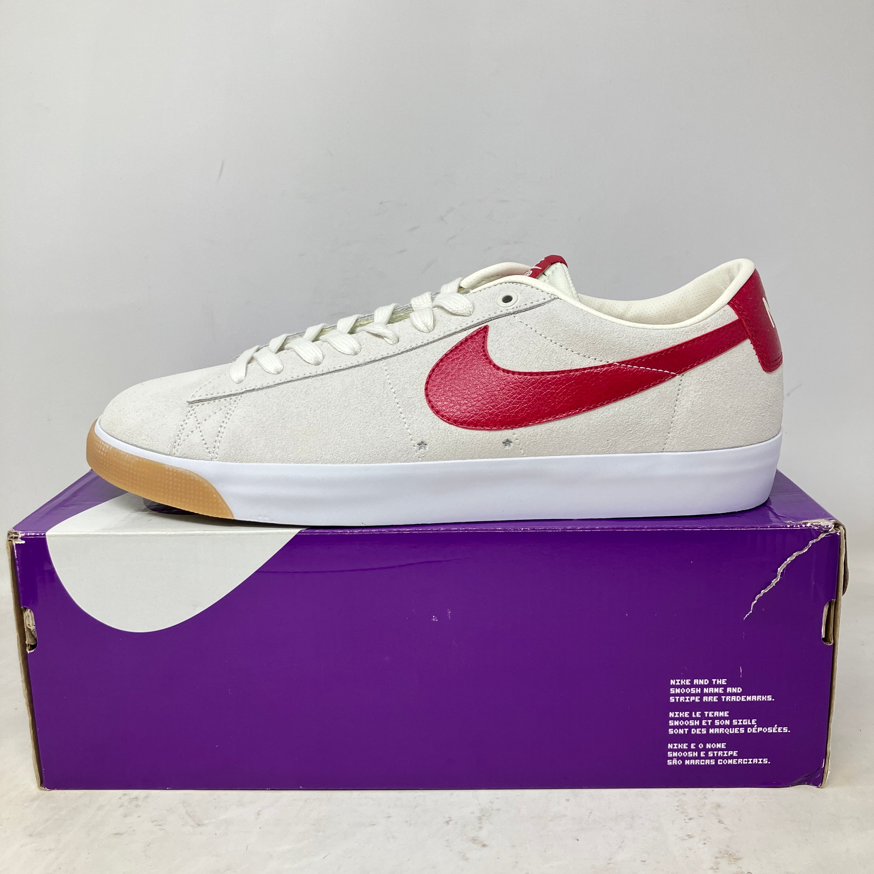 Nike SB Blazer Low GT Sail Cardinal Red