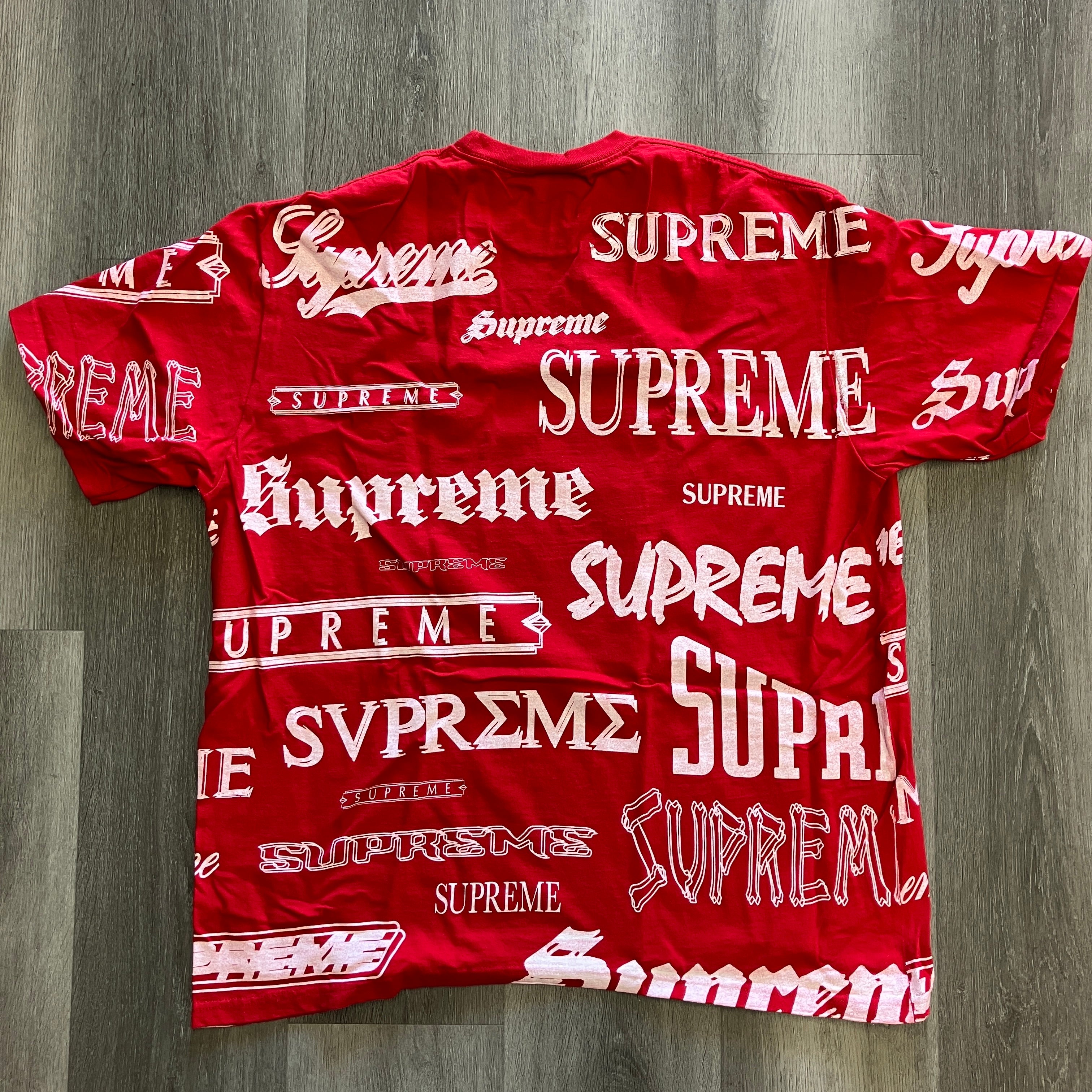 Supreme Multi Logo Tee Red