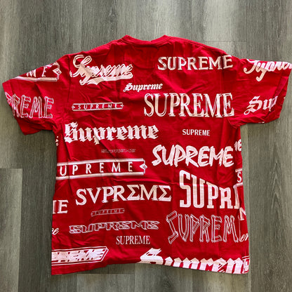 Supreme Multi Logo Tee Red