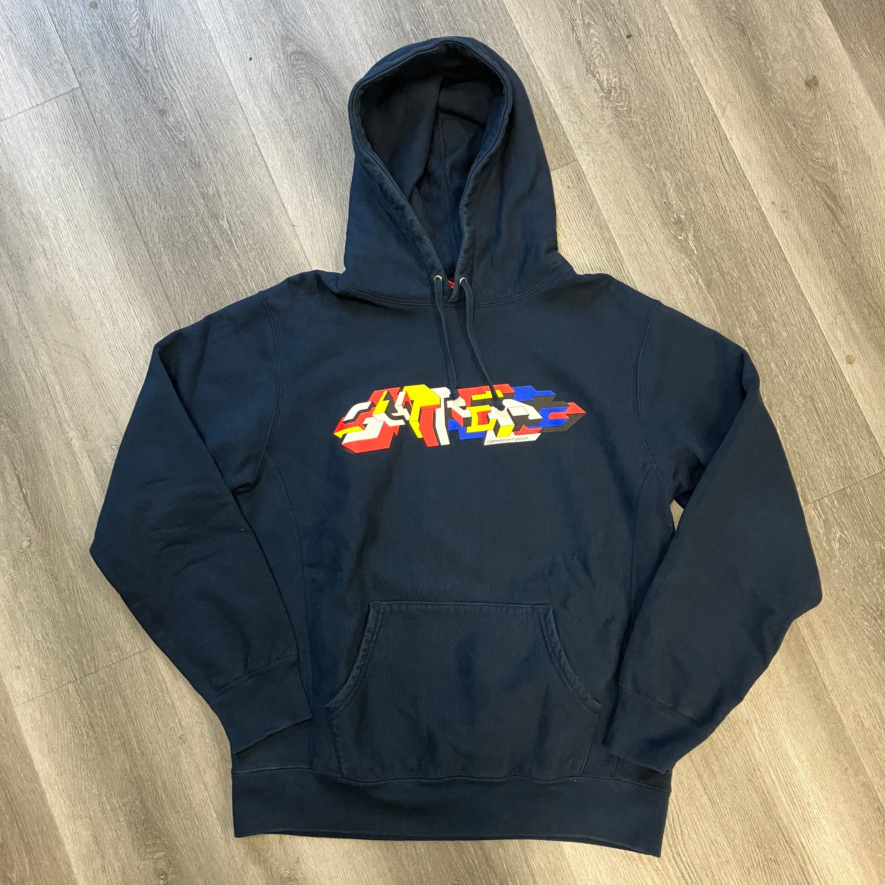 Supreme Delta Logo Hooded Sweatshirt Navy