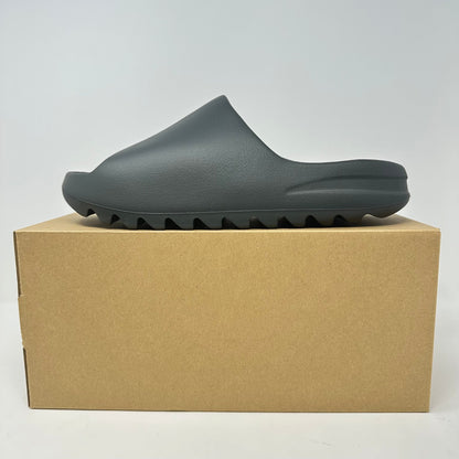 adidas Yeezy Slide Dark Onyx on box, brand new with accessories included