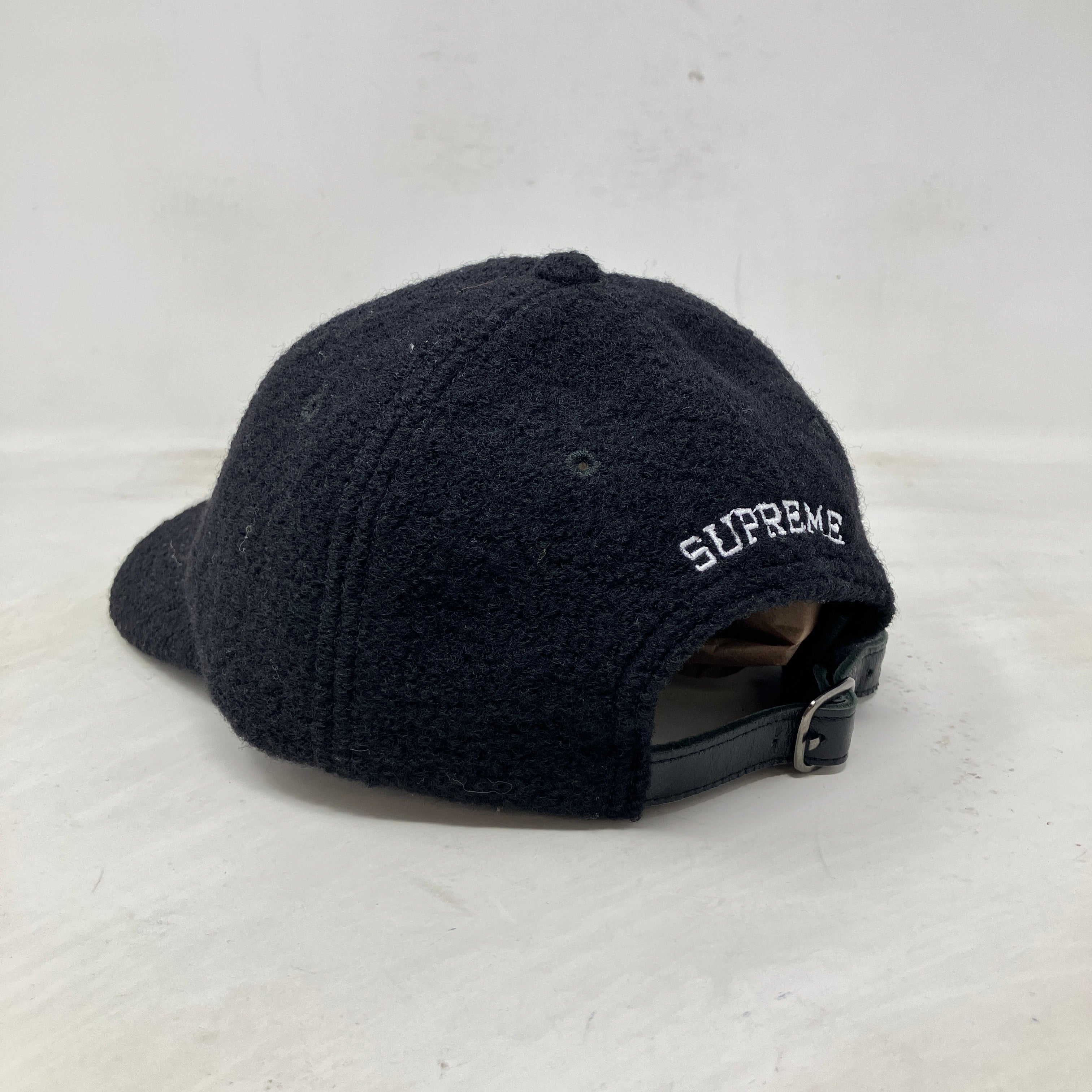 Supreme Boiled Wool S Logo 6-Panel Black