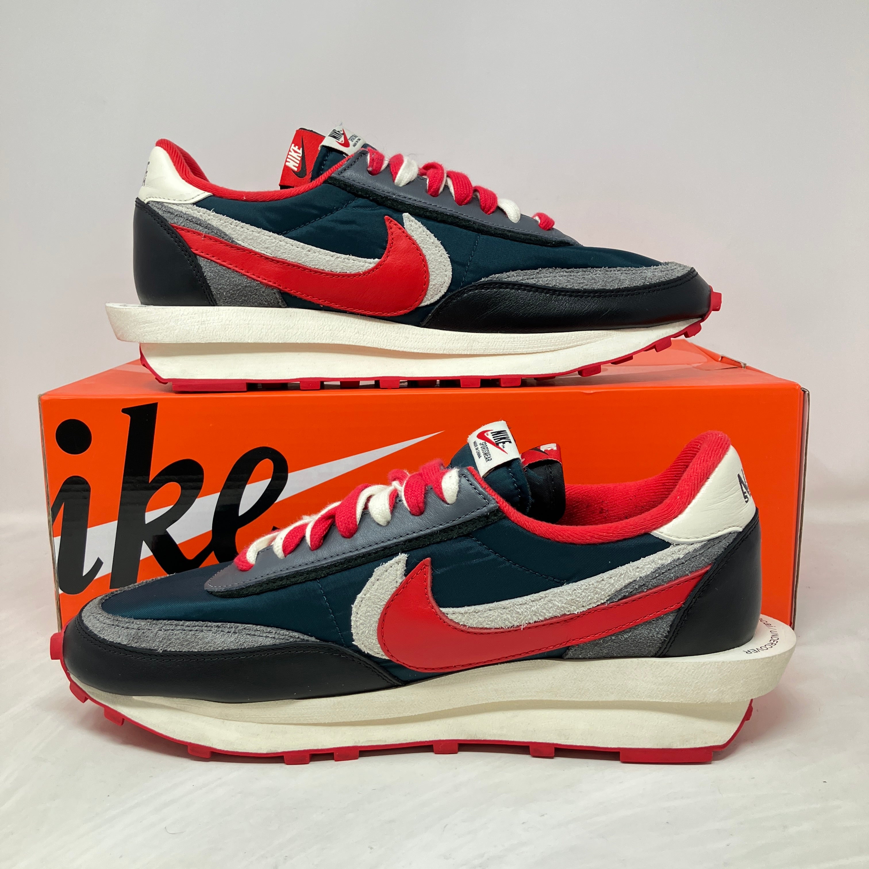 Nike LD Waffle sacai Undercover Midnight Spruce University Red