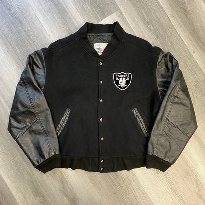 Vintage 90s Oakland Raiders Letterman Jacket