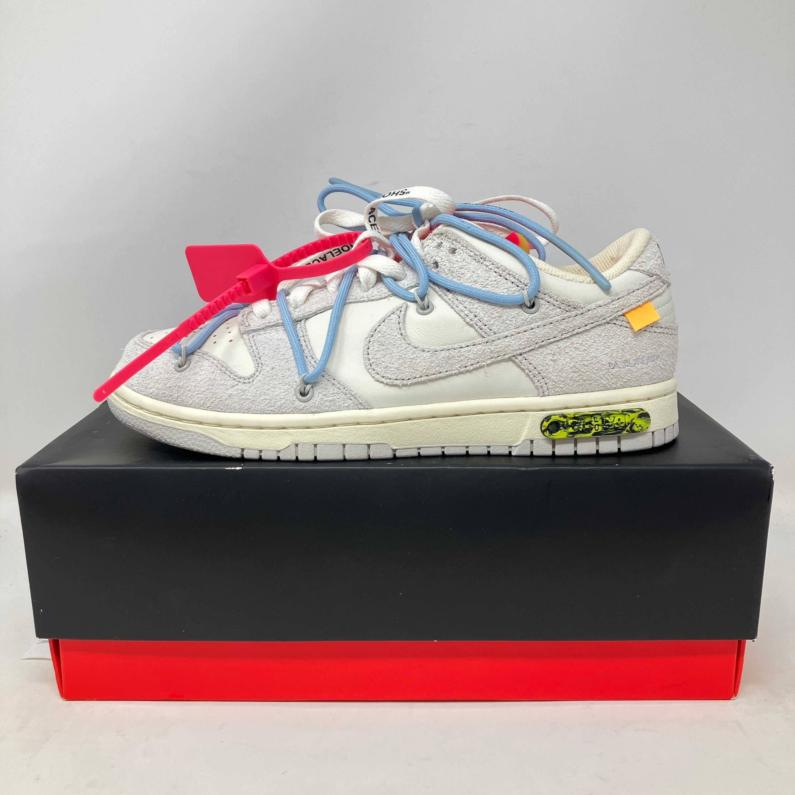 Brand new Nike Dunk Low Off-White Lot 38 sneakers with replacement box.