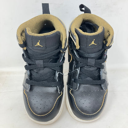 Jordan 1 Mid Black Metallic Gold (TD)