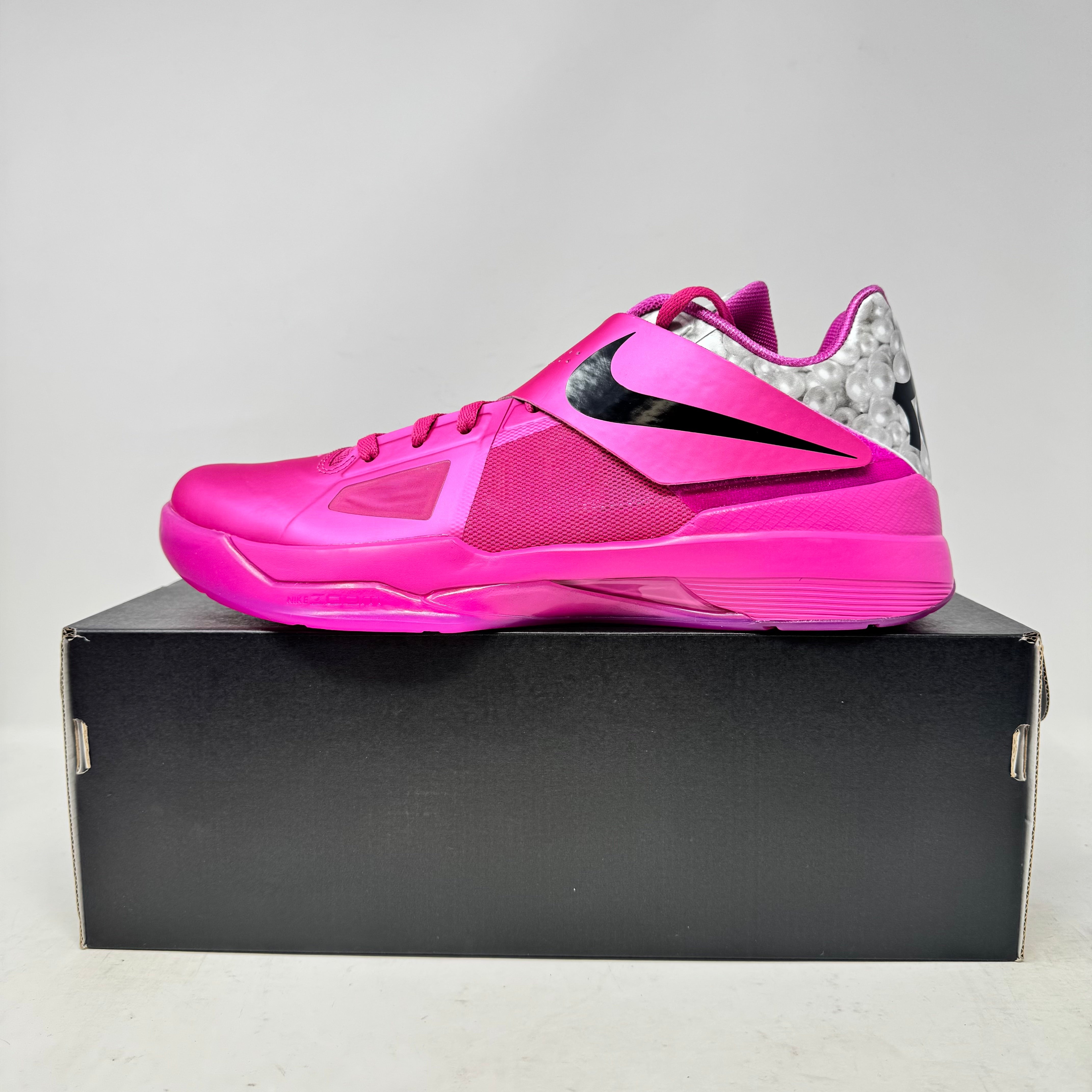 Nike KD 4 Aunt Pearl 2024 pink sneakers on box, brand new condition.