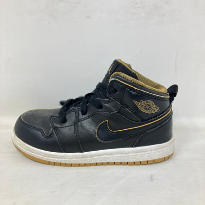Jordan 1 Mid Black Metallic Gold (TD)