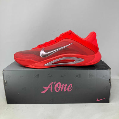 Nike A'One bright crimson pink women's sneaker on A'One branded box