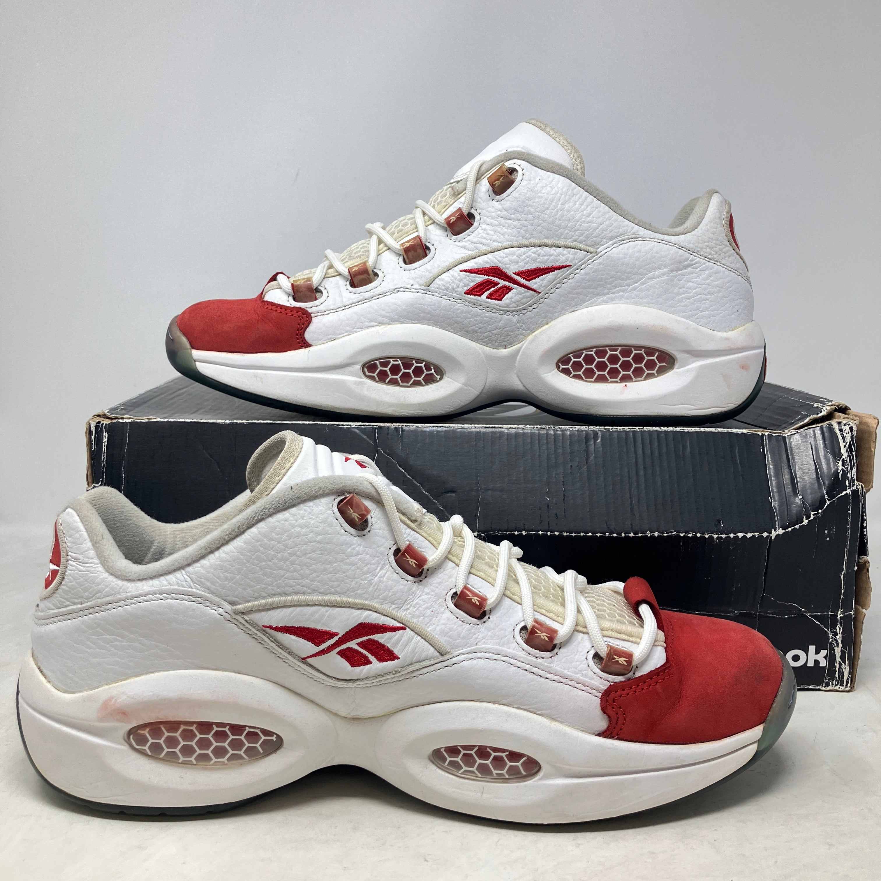 Reebok Question Low White Red Ice